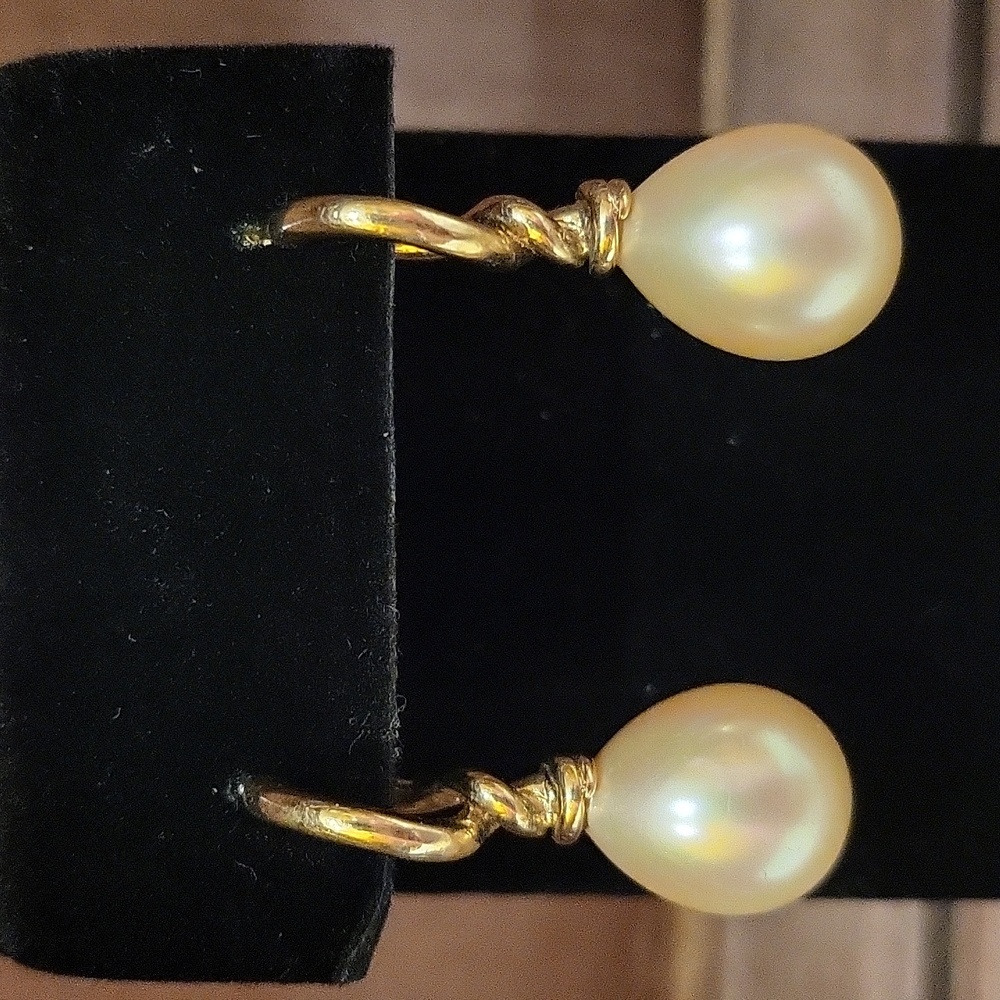 Marvella Gold and Pearl Earrings